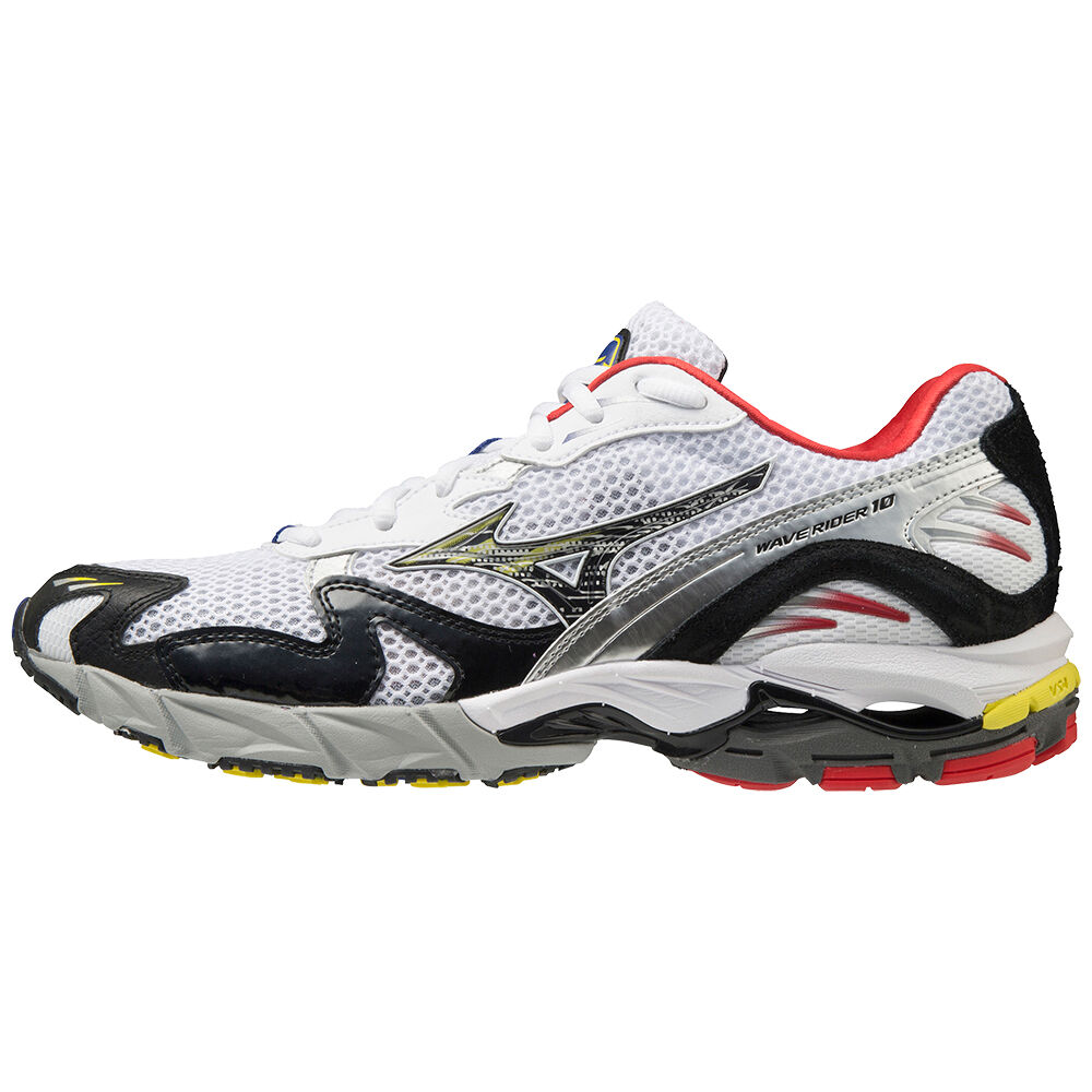 Mizuno Wave Rider 10 Férfi Teremcipő Fehér/Fekete/Piros IWX571268